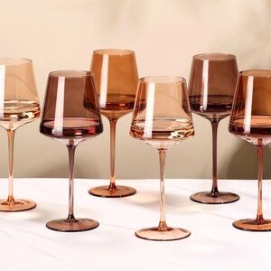 Comfit handmade brown Wine Glass Set